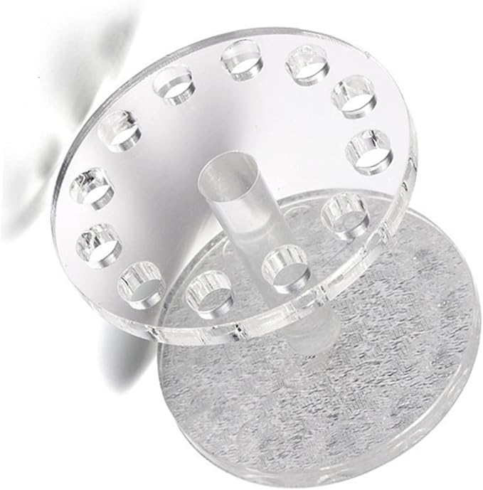 Healeved Heart-Shaped Transparent Acrylic Nail Art Brush Holder Stand for Uv Gel Pens Portable Nail Holder Organizer Compact Cosmetic Display Case 3.42X3.34X2.67In