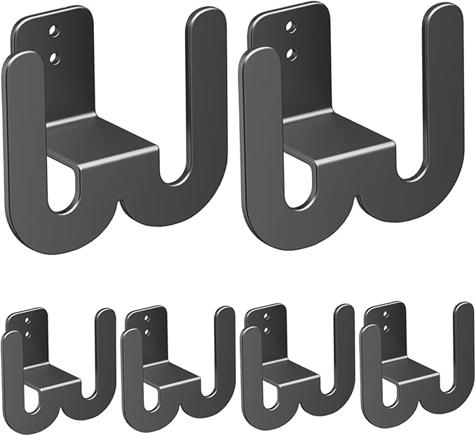 Slipper Rack, 6Pcs Wall Mounted Carbon Steel Shoe Hanger with Adhesive Hanger, Multi-Purpose Wall Hooks for Hanging(Grey)