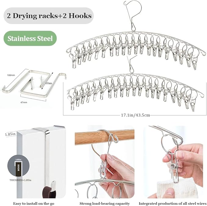 40 Clips Hat Holder Storage for Door Wall, Hat Hangers for Closet Organizer and Storage for Baseball Caps, Beanie & Accessories(26-02)
