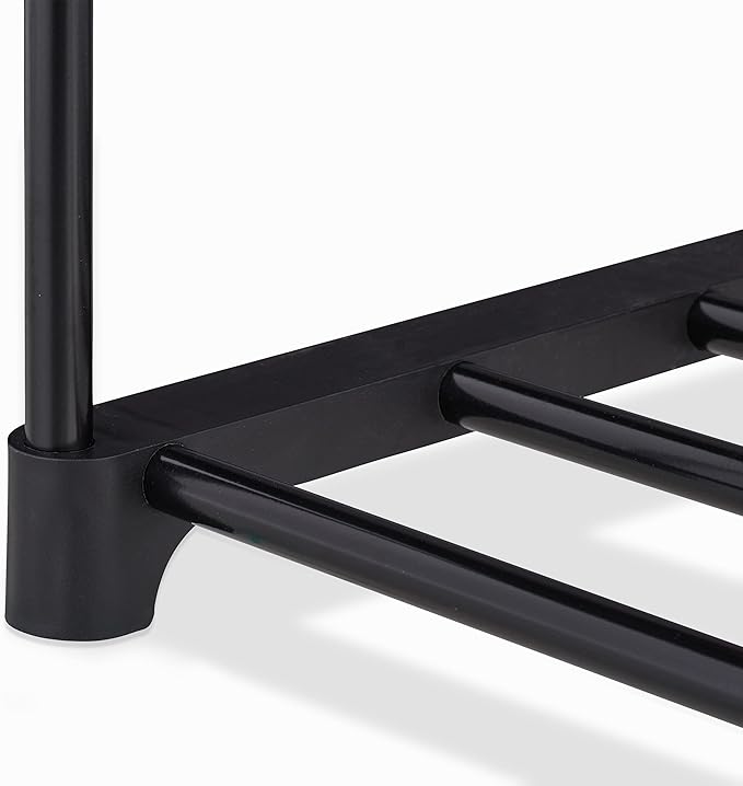 Relaxdays XXL Shoe Rack Plug-In System, 10 Levels, Modular, H x W x D: 175.5 x 93 x 30.5 cm, Metal Shoe Storage, Black