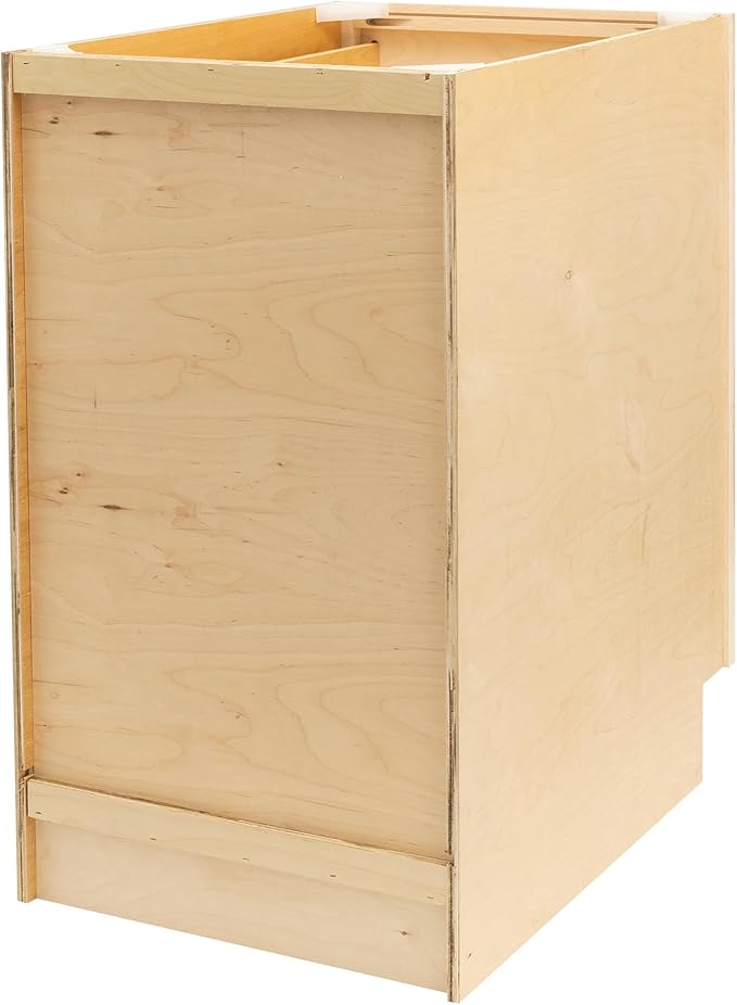 Quicklock RTA (Ready-to-Assemble) | Base Kitchen Cabinets - Shaker Style | Made in America (Raw Hickory, 24" Wx34.5 Hx24 D Base)
