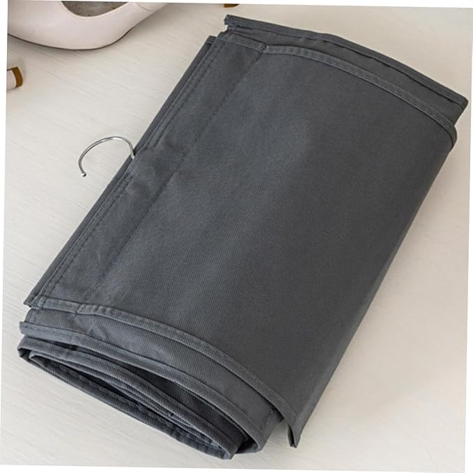 SOLUSTRE Double-Sided Closet Hanging Organizer Bag 12 Compartments for Clothes Towels Shoes -Saving Fabric Storage Solution for Bedroom and Home