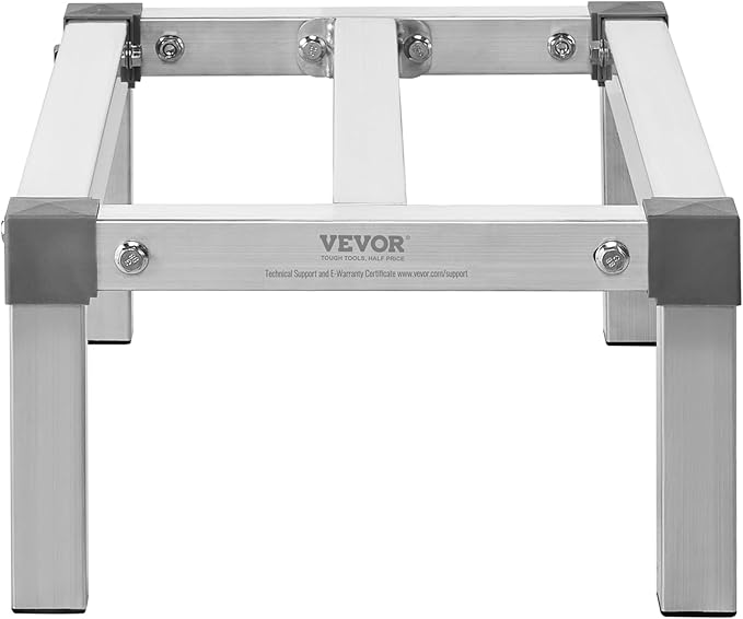 VEVOR Aluminum Dunnage Rack, 24” x 14” Commercial Food Floor Rack, 8” Off the Floor, 1000 lbs Capacity Adjustable Aluminum Storage, for Storage in Restaurants, Kitchens, Garages and Vehicles