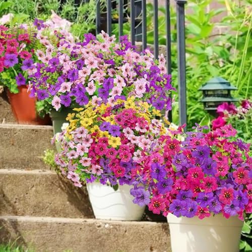 Yastouay 12 Bundles Artificial Flowers for Outdoors Decoration UV Resistant - Image 6