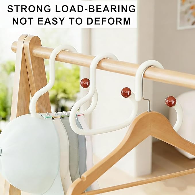 6PCS Bra Hanger for Thick Plastic Closet, Tank Top Organizer 6 Heart Hooks Capacity Space Saving Hanger Closet Organizers and Storage for Tank Top, Hats, Scarf etc. (White Heart,6)