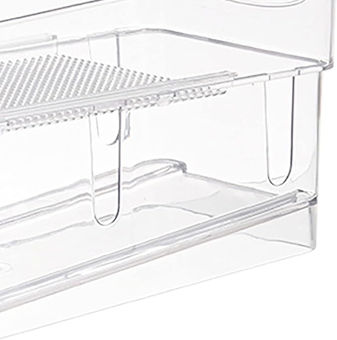 Soda Can Organizer for Refrigerator, Double Layer Rolling Beverage Soda Can Storage Organizer Stackable Canned Food Pop Cans Container Can Holder Dispenser, 12 Cans
