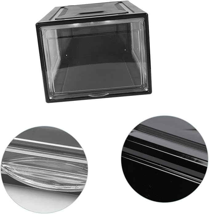 Transparent Stackable Sneaker Shoe Box with Clamshell Design Acrylic and PP Plastic Organizer for Men and Women Easy-open Display Case for Household Shoe Storage and Practical
