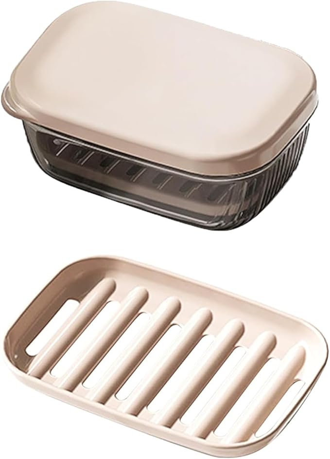 Travel Soap Case, Leakproof Soap Holder with Lid, Portable Bar Soap Holder for Traveling, Ideal for Bar Soap Storage During Travel, Camping, Gym (M)