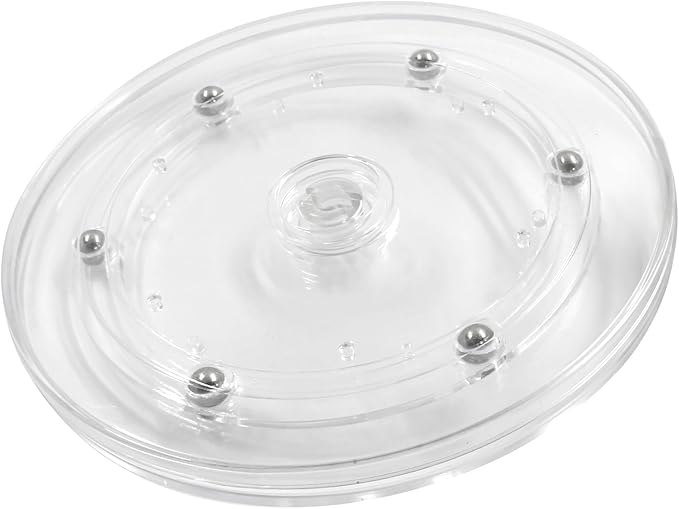 2 Pack 5.9 inch Lazy Susan Turntable - Acrylic Ball Bearing Rotating Tray for Cake, Spice Rack - Perfect for Kitchen Pantry with 360˚Rotation