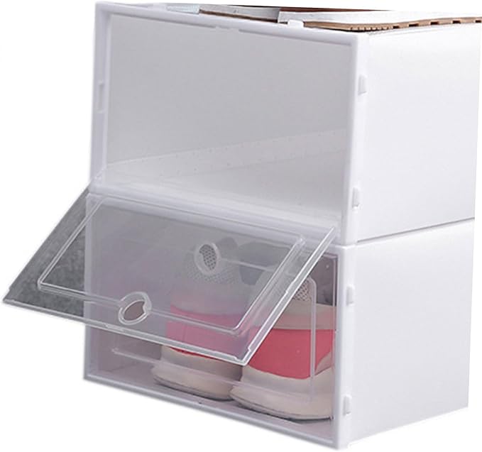 24pcs Thicken Shoe Storage Box Transparent Shoes Case Space-saving Organizer for Closets Entryways Spaces for Easy Access