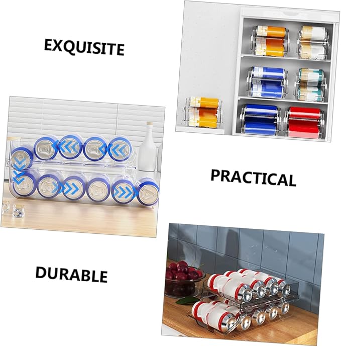 MAGICLULU Fridge Drink Organizer Can Storage Soda Can Holder Beverage Storage Box