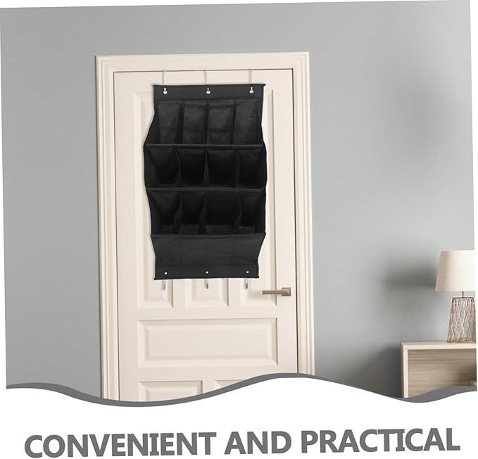Ciieeo 12Grid Over the Door Shoe Organizer Wall Mounted Storage Rack for Shoes Accessories More Tool Installation for Narrow Doors Closets