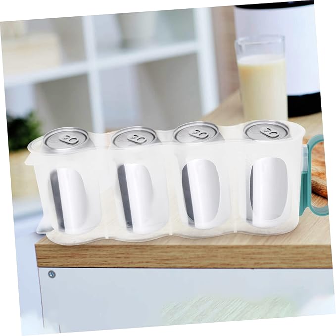 Soda Can Organizer for Refrigerator Stackable Beverage Dispenser Storage Bin for Cans Efficient Space Saver for Kitchen and Bar Use Easy