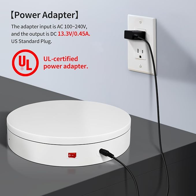 Remote Motorized Electric Turntable Rotating Display Stand Spinning Rotating Platform 360 Photography Turntable Motorized Spinning Platform for Photography,Display,3D Scaner