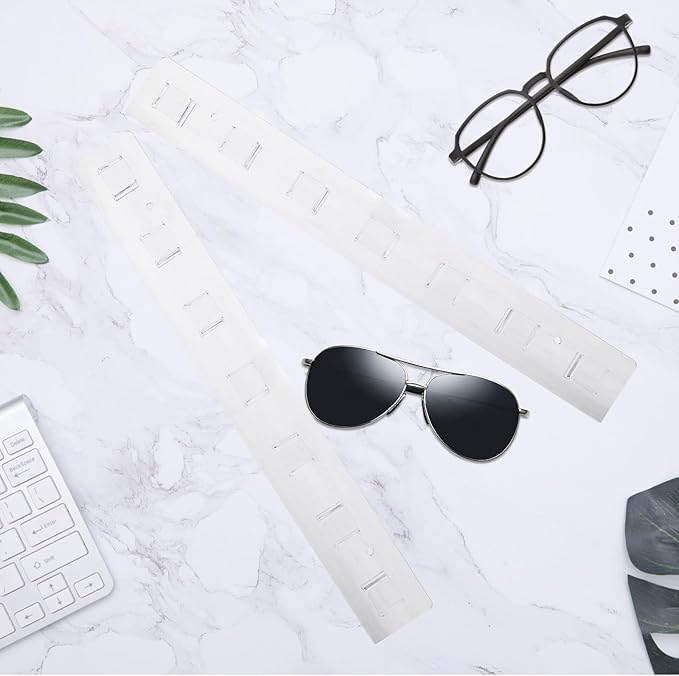 Wall Mount Sunglasses Storage Organizer Acrylic Holder Modern Eyeglasses Display Holder Set of 2 Sunglass Holder for Wall Transparent Eyewear Display