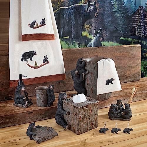 Avanti Linens - Soap Dish, Countertop Accessories, Lodge Inspired Bathroom Decor (Black Bear Lodge Collection)