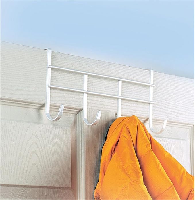 62500 Four Hook Rack Over The Door - White