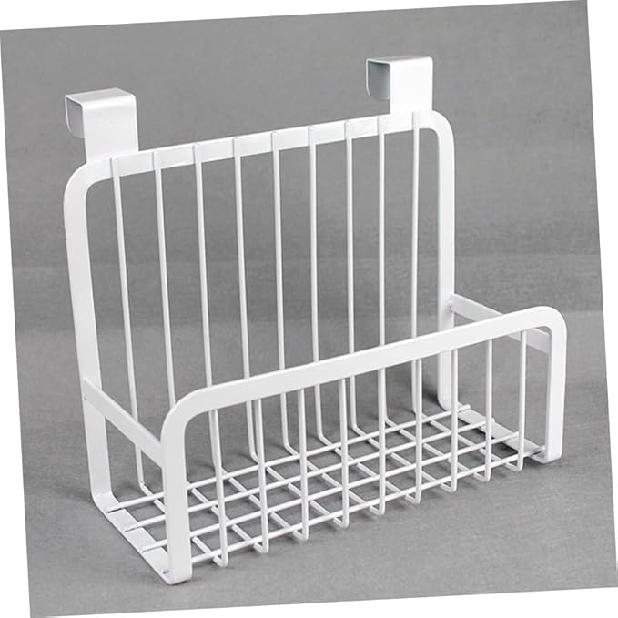 ULTECHNOVO Over the Cabinet Door Basket Nail Hanging Storage Rack for Kitchen Bathroom Strong Capacity Organizer for Condiments Versatile Use Cupboards Wardrobe Doors