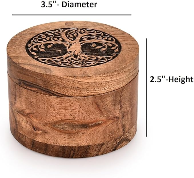Kaizen Casa Spice Cellar Acacia Wood Wooden Salt Pinch Bowls | Wood Salt Pepper Keeper, Spice Bowls for Cooking,Sugar Holder for Kitchen (3.5" X 3.5" X 2.5")
