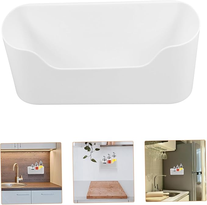 Cabilock 2pcs Adhesive Cabinet Door Organizer Wall-mounted Makeup Storage Box under Cabinet Organizer for Kitchen Accessories