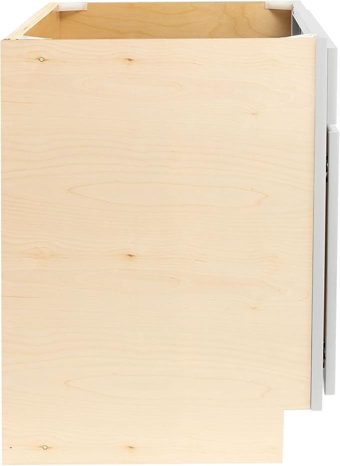 Quicklock RTA (Ready-to-Assemble) | Base Kitchen Cabinets - Shaker Style | Made in America (Pure White, 36" Wx34.5 Hx24 D Sink Base)