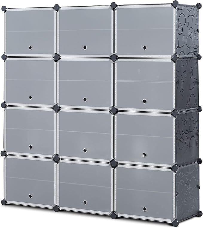 Portable Shoe Rack Organizer, 3x8 Tier Storage Shoe Cabinet for 48 Pair, Shoe Organizer for Heels, Boots, Slippers