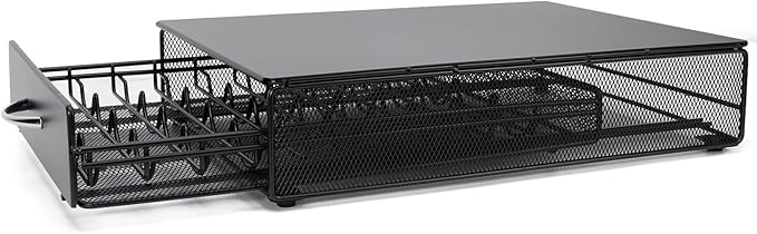Coffee Pod Holder Storage Drawer Compatible With Verismo,Nespreso Vertuoline,CBTL,Caffitaly,Lavazza Blue Pods,40 Pod Capsule Holder,Office or Home Kitchen Counter Organizer