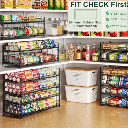 2-Pack Extra-Long Stackable Can Organizer for Pantry Shelf Storage - Image 7