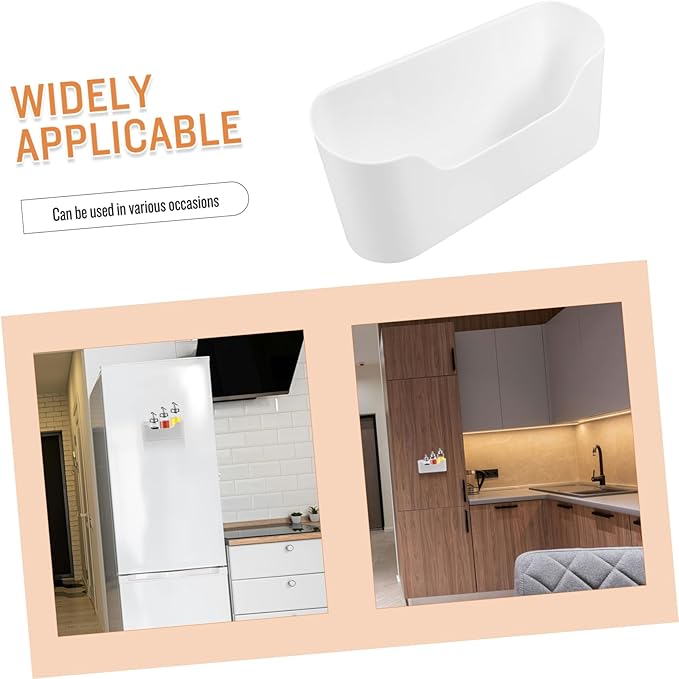 LABRIMP 2pcs Adhesive Kitchen Cabinet Door Organizer Wall-mounted Storage Box for Pantry Bathroom Office Use Material Easy Installation Space-saving Design