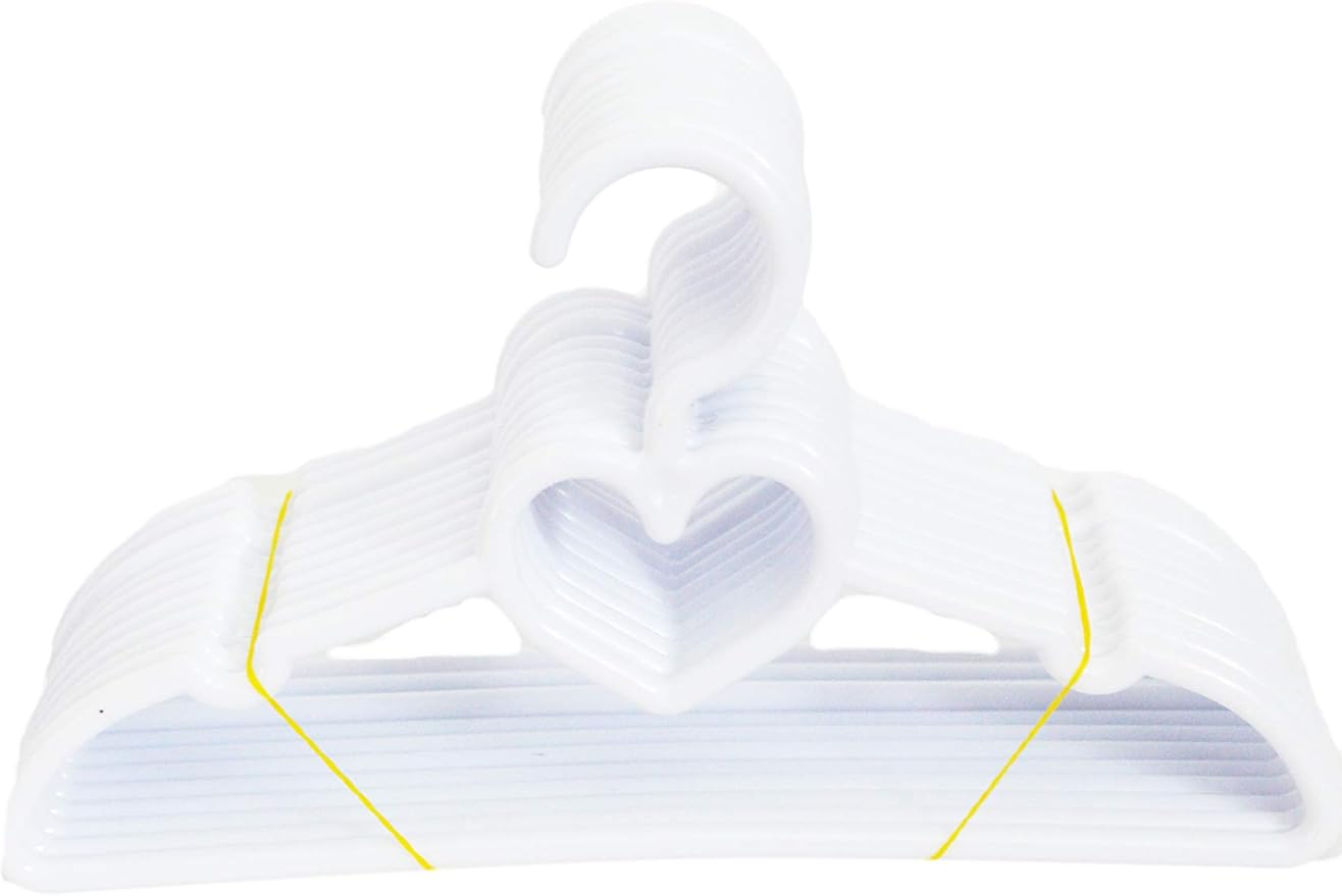Brittany's 12 White Heart Hangers for 18 Inch Fashion Girl Dolls-18 Inch Doll Clothes Hangers