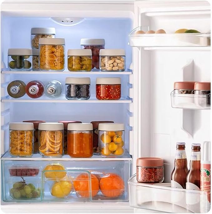 2Pack Overnight Oats Containers with Lids, 16 oz Glass Mason Overnight Oats Jars, Wide Mouth Mason Salad Jars, Airtight Containers for Milk, Cereal, Fruit, Yogurt, Spice Sugar, Salad Dressing