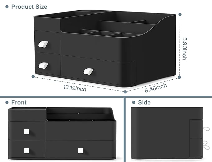 Cologne Perfume Organizer With Drawers,Large Perfumes Vanity Countertop Storage,Perfume Stand for Cologne, Deodorant, Beard, Shaving Lotion,Skincare,Dresser Organizer Room Decor for Men,Gifts for Men
