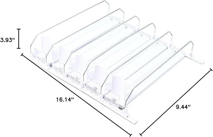 Drink Organizer for Fridge,Adjustable Push Rod Slide Rail Beverage Can Dispenser,Self Pushing Soda Dispenser for Refrigerator, Automatic Drink Dispensers for Beer Drinks 38cm