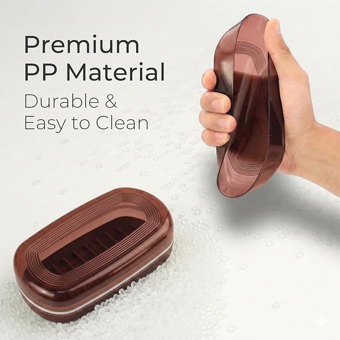 AIMAIAIMAI Shampoo Bar Holder Travel Case for Two Bars – Compatible with Kitsch Solid Shampoo & Conditioner Bars, Large Soap Container for Bathroom or Travel (1 Pack, Red Style A-Large)