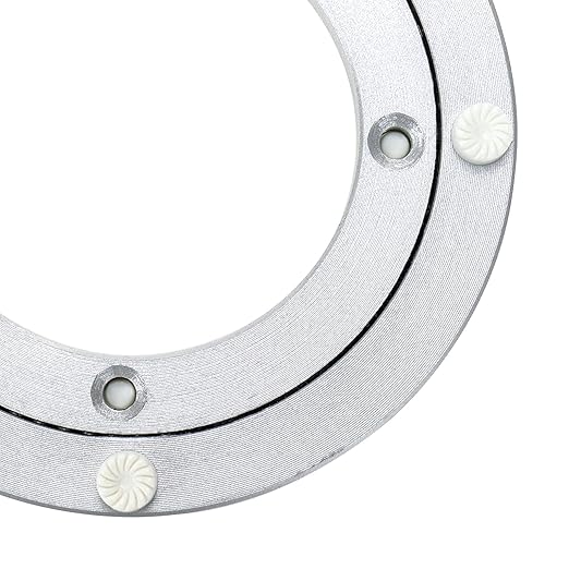 HEVSTIL 5 Inch Aluminum Alloy Turntable,Heavy Duty Spinning Turntable Round Dining Table Smooth Swivel Plate Hardware Lazy Susan Bearings