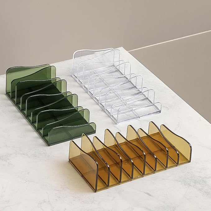 Eyeshadow Palette Organizer 8 Section Makeup Palette Organizer Cosmetics Display Storage Holder for Eyeshadow Palettes Sunglasses (White)