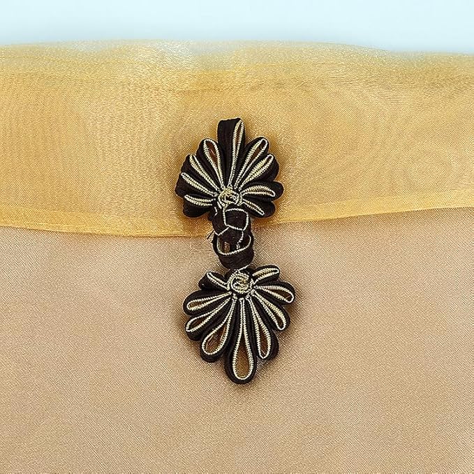 3 Pieces Scarf Storage Bag Beige Encrypted Matte Button Yarn Envelope Silk for Scarf Gifts Organza Clothing Wardrobe Organizer Packaging Bags 10.6 x 14.5 Inches (Beige)