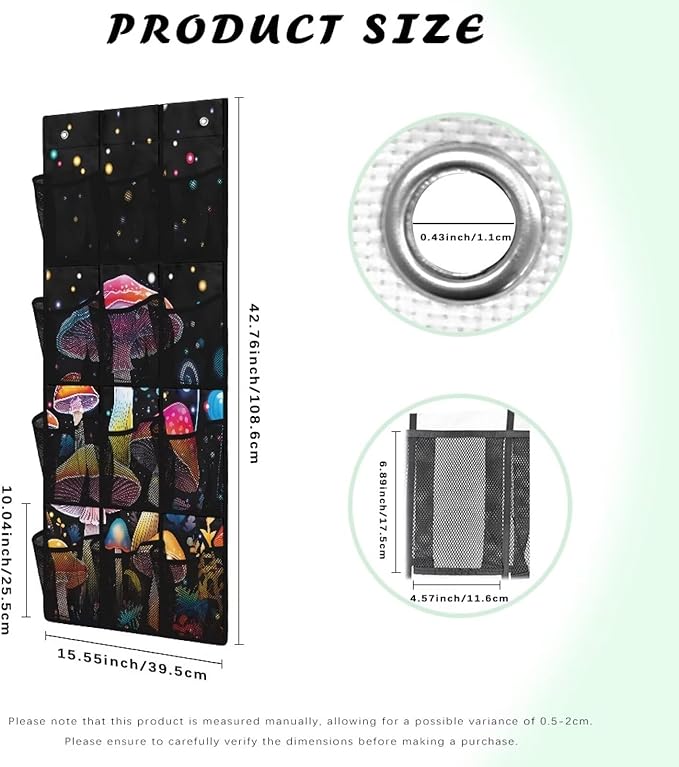 Cowhide Pattern Over The Door Organizer 12 Pockets Over The Door Closet Organizer Large Capacity Shoe Holder Hanger for Living Room Easy to Install Shoe Holder Hanger