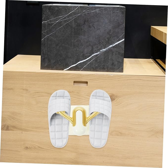 PRETYZOOM 2pcs Slipper Rack for Home Wall Hanging Shoes Organizer Entryway Storage No Drilling Material for Family Bathroom Living