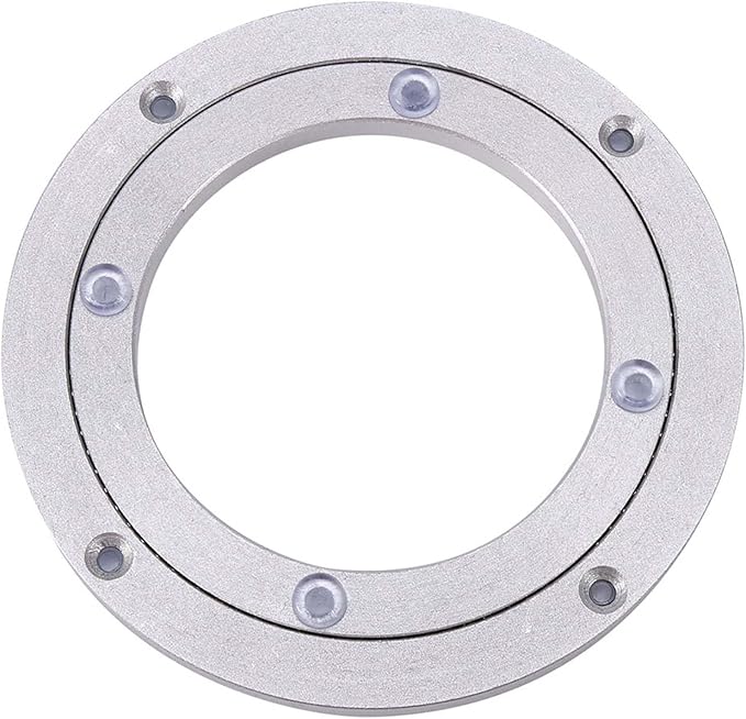 Lazy Susan Bearing, Lazy Susan Hardware Turntable Bearing Lazy Susan Parts Heavy Duty Aluminium Alloy Rotating Bearing Plate Turntable Round Dining Table (6 inches*H8.5MM)