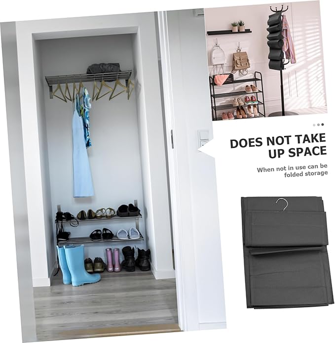 GLEAVI Hanging Shoe Organizer Large Capacity Folding Bag Wall Storage Non-woven