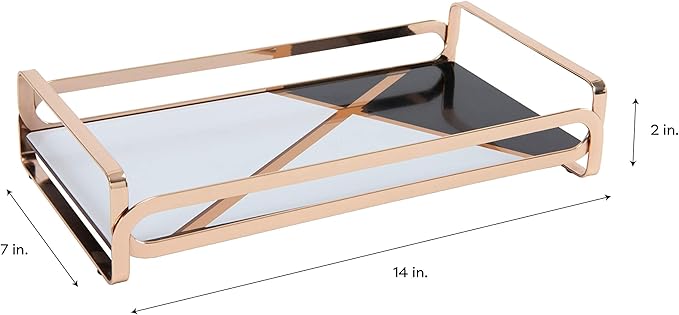 Home Details Gold Color Block Vanity Tray (27178-GOLD)