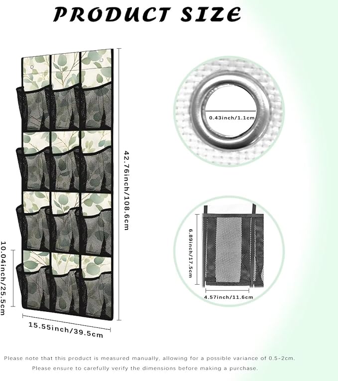 Leaves Over the Door Shoe Organizer,Behind Door Shoes Hang Holder Rack,Hanging Shoe Storage Hanging Bag Storage for Small Spaces