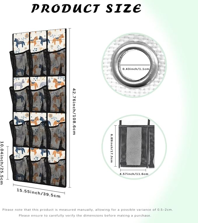 Horse Over The Door Organizer Storage Holder,Door Shoe Rack Organizer for Men Women Kids,Small Item Storage Bag,Nursery Organizers and Storage,Closet Rack for Shoes,Accessories