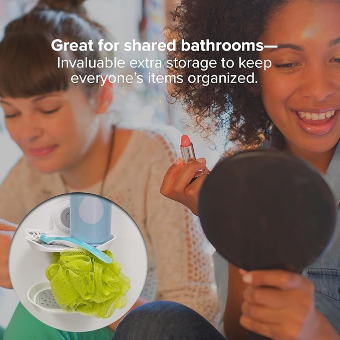 SlipX Solutions Double Soap Saver, Strong Hold Suction Cup Soap Holder, Must Have Universal Kitchen & Bathroom Shower Accessories, No Drilling, No Tools, Rust-Proof, Removable, White
