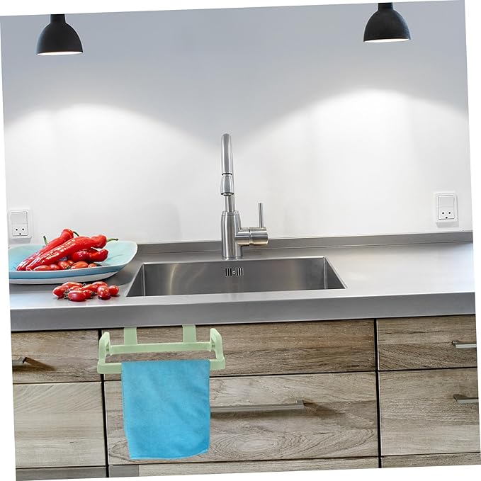 Garneck Hanging Rubbish Bag Holder for Kitchen Cabinets Space-saving Garbage Storage Rack for Easy Installation Fits Cabinet Doors under Random Color Options