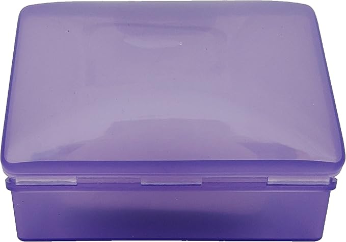 American Comb: Soap Box - Made in The USA - Travel Soapbox with Hinged Lid and Secure Latch Durable Storage Container - Purple