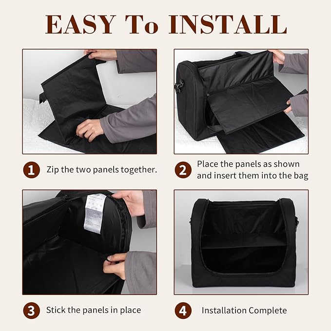 Samplife Baseball Cap Organizer Carrier, Hat Bag for Travel and Moving, Cap Traveling Case for Men, Portable Hat Storage box holder for 28 Caps Perfect for Home & On-the-Go (Black)