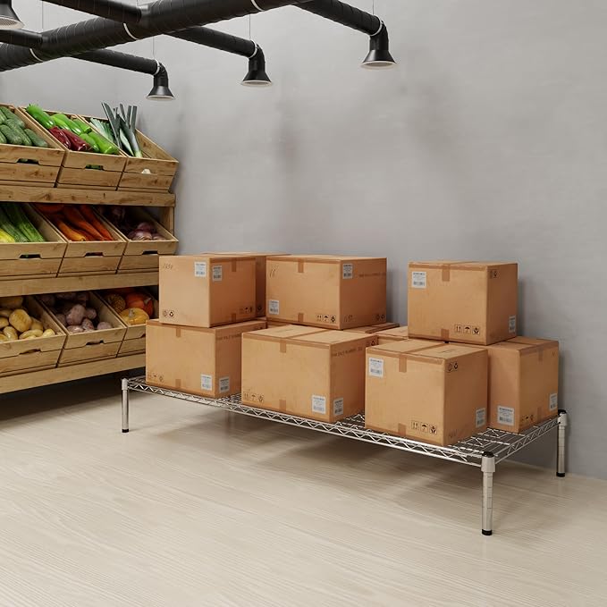 24" Deep x 60" Wide x 8" Height Wire Shelving Kit | 1-Tier | NSF Commercial Storage Rack Unit