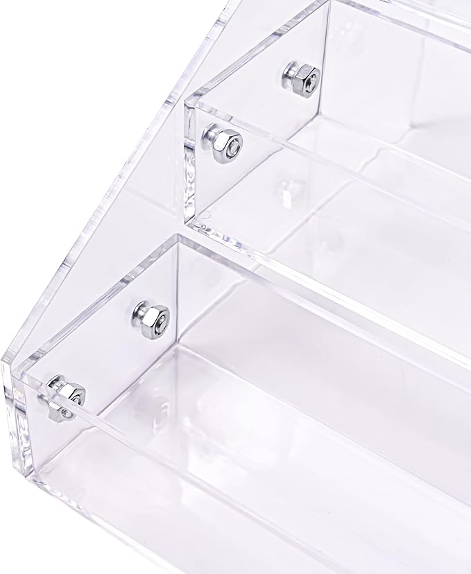 7 Tiers Layers Organizer Rack Stand Holder Large Capacity Acrylic Clear for Nails Polish Essential Oil Lipstick and Sunglasses
